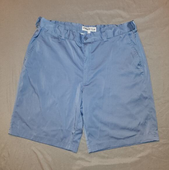Cypress Club Other - Cypress Club Men's Blue Golf Dress Shorts Polyester Spandex Stretch Flat Front